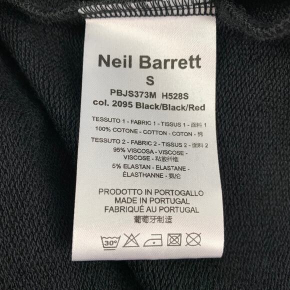 NEIL BARRETT Size S Black Red Man-Tastic Graphic Viscose Crew-Neck Sweatshirt - Picture 4 of 7